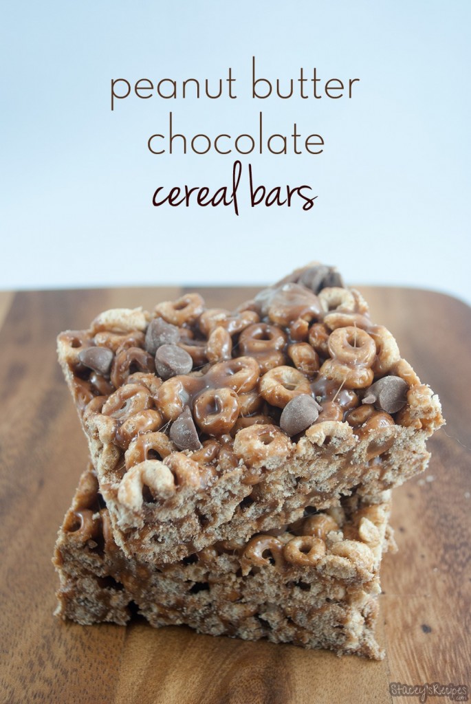 Peanut Butter Chocolate Cereal Bars - Stacey's Recipes
